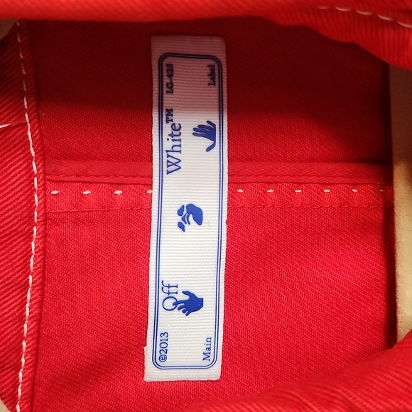 NWT Off white red denim dress 36 - Picture 9 of 11